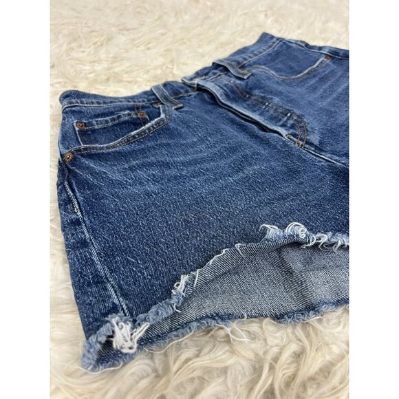 Levi's Premium 501 Jean Shorts Women's Button Fly Distressed Cut-Off Denim Sz 27 - Picture 10 of 10